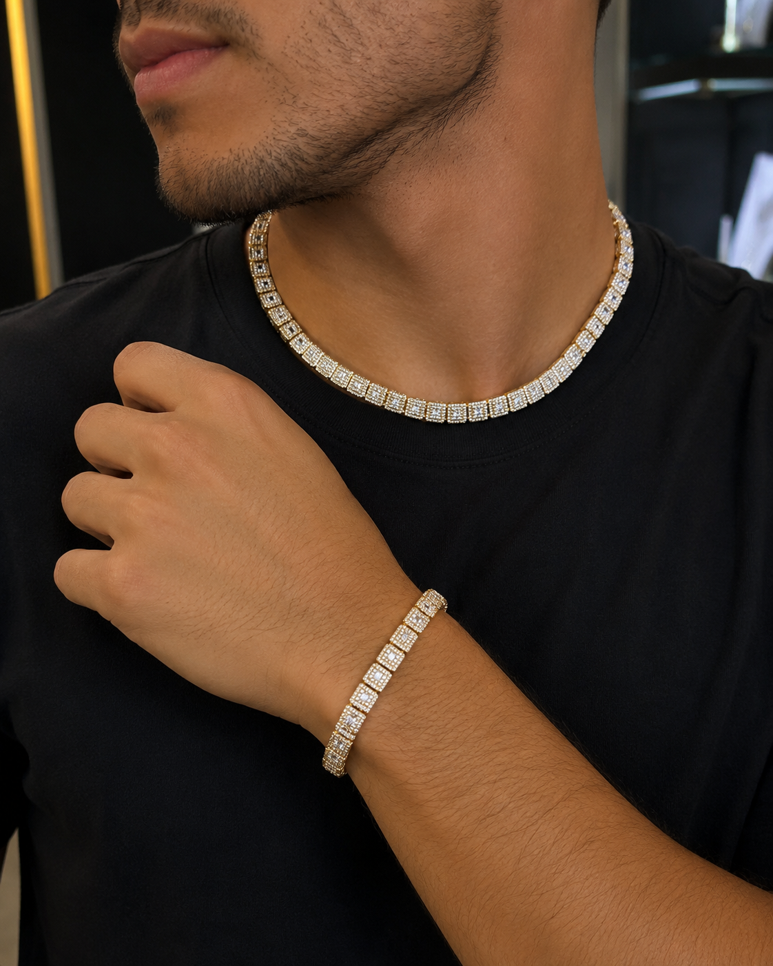 Square zirconia shocker set