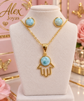 Mano Fatima en larimar