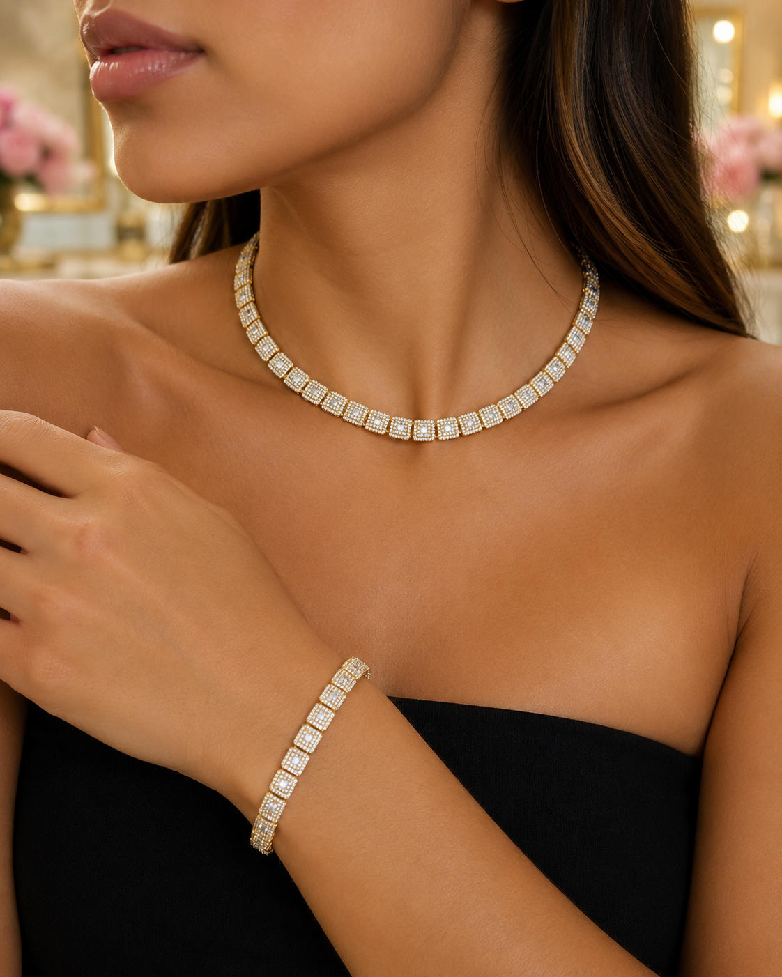 Square zirconia shocker set